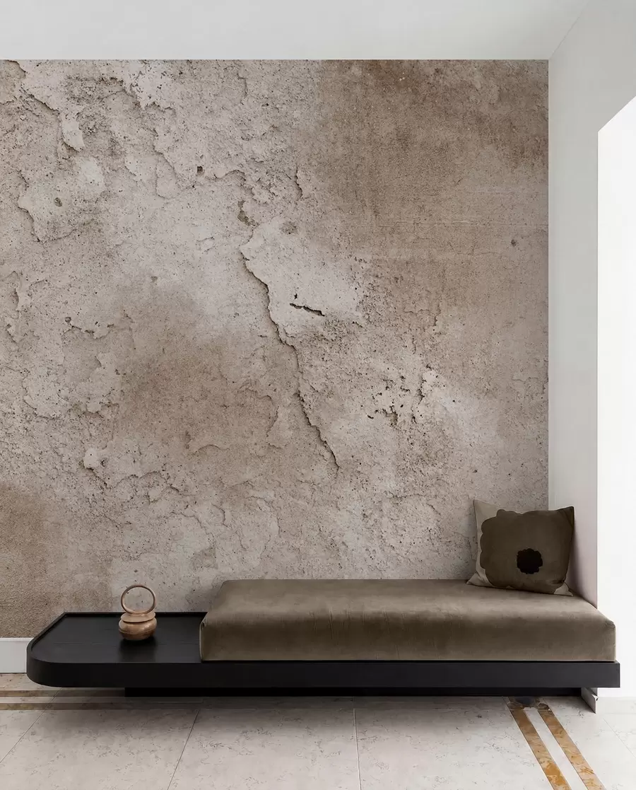 murais de parede Muro de concreto marrom com arestas u97237