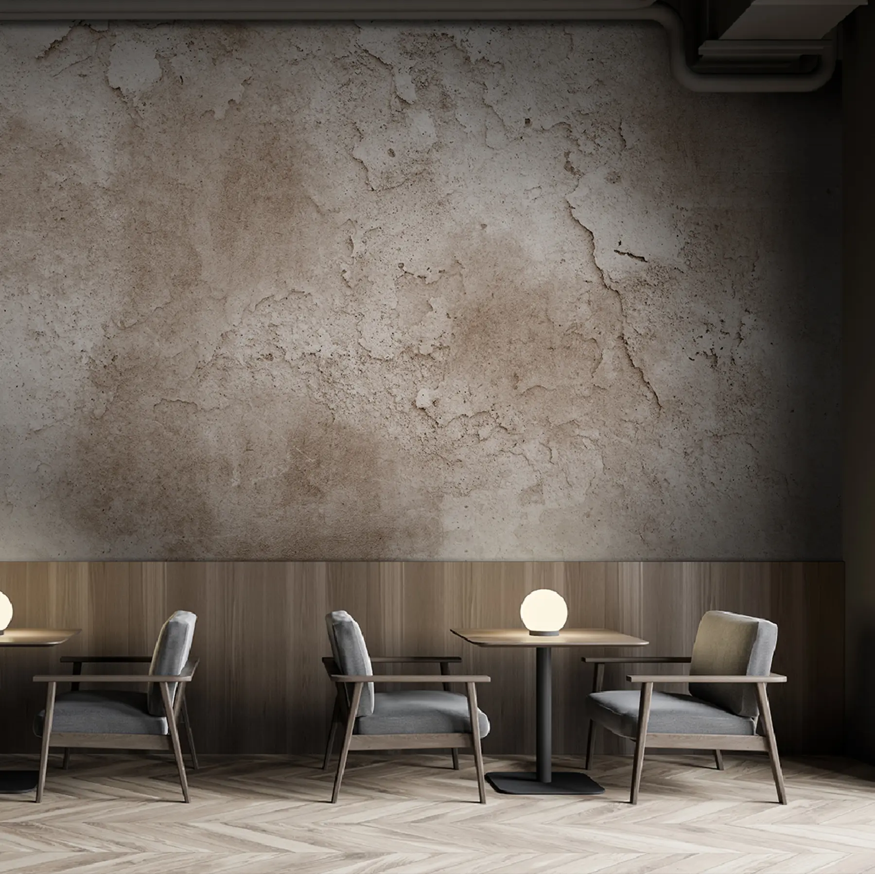 murais de parede Muro de concreto marrom com arestas u97237