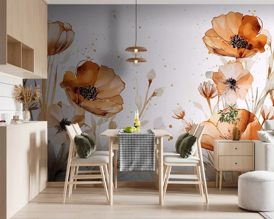 murais de parede Flores em aquarela u96960