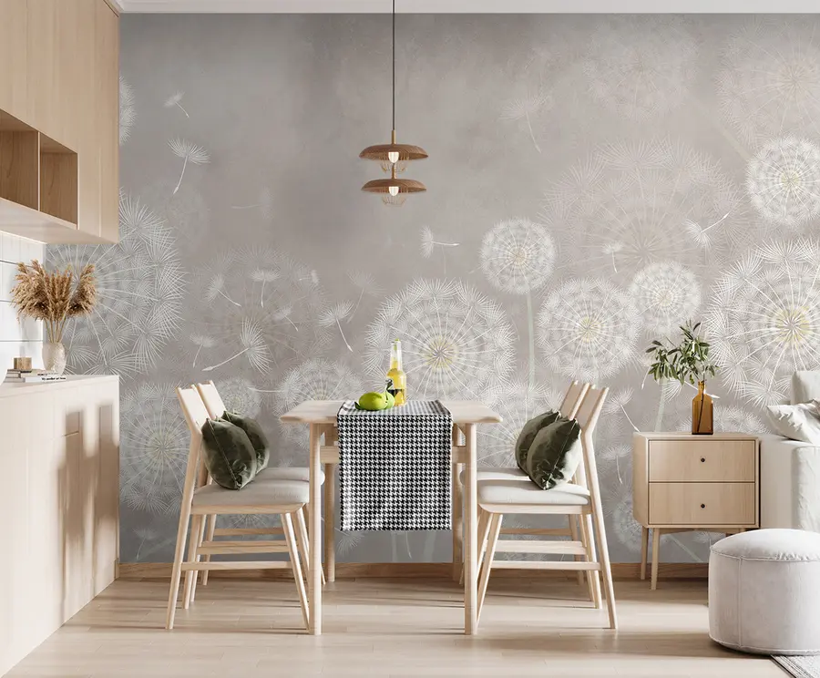 murais de parede Dentes de leão em fundo texturizado u95374