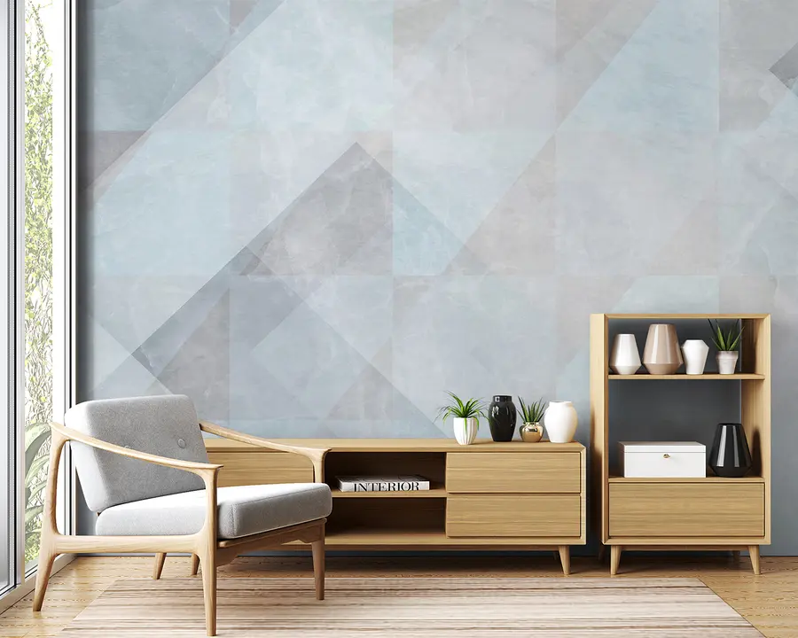 murais de parede Abstração geométrica em tons pastel u97267