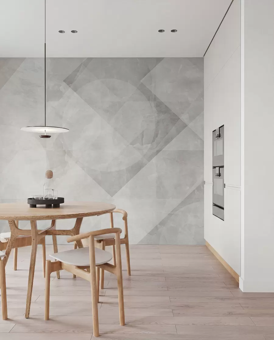 murais de parede Abstração geométrica sobre fundo de mármore em tons pastel u97269