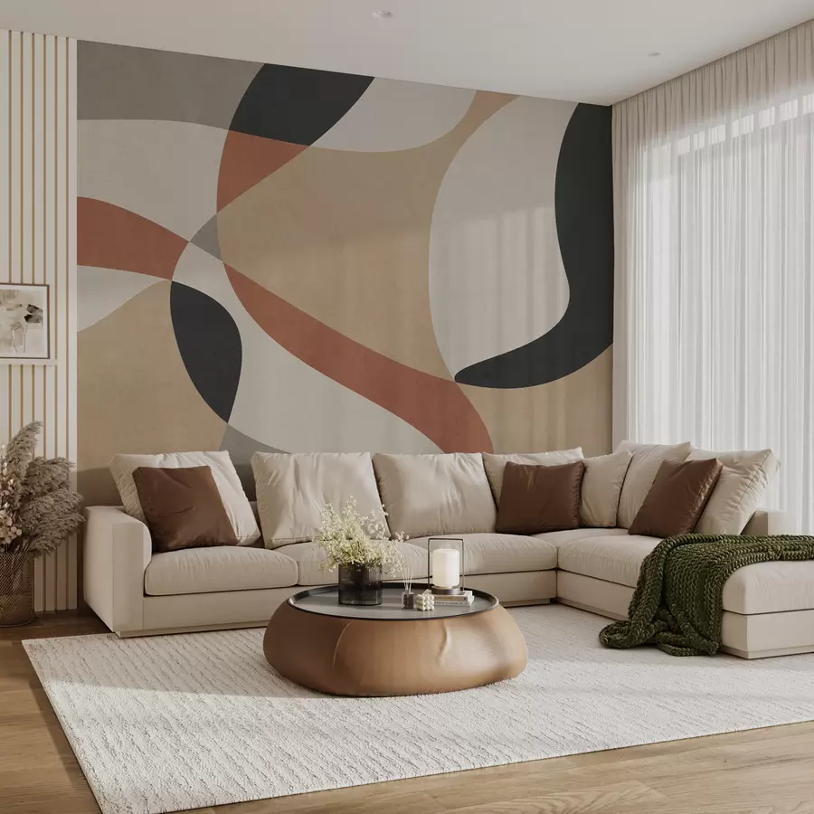 murais de parede Estilo loft grunge de abstração geométrica moderna u97206
