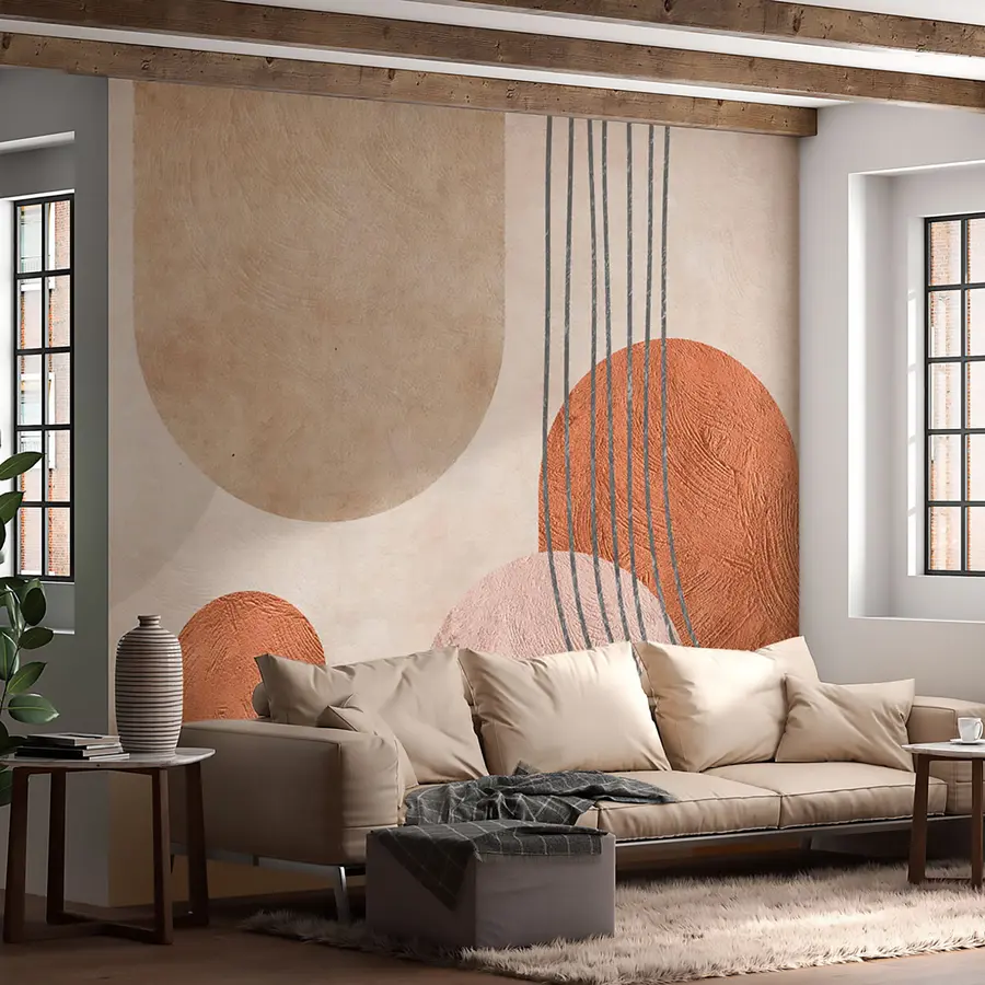 murais de parede Padrão boho abstrato u97255