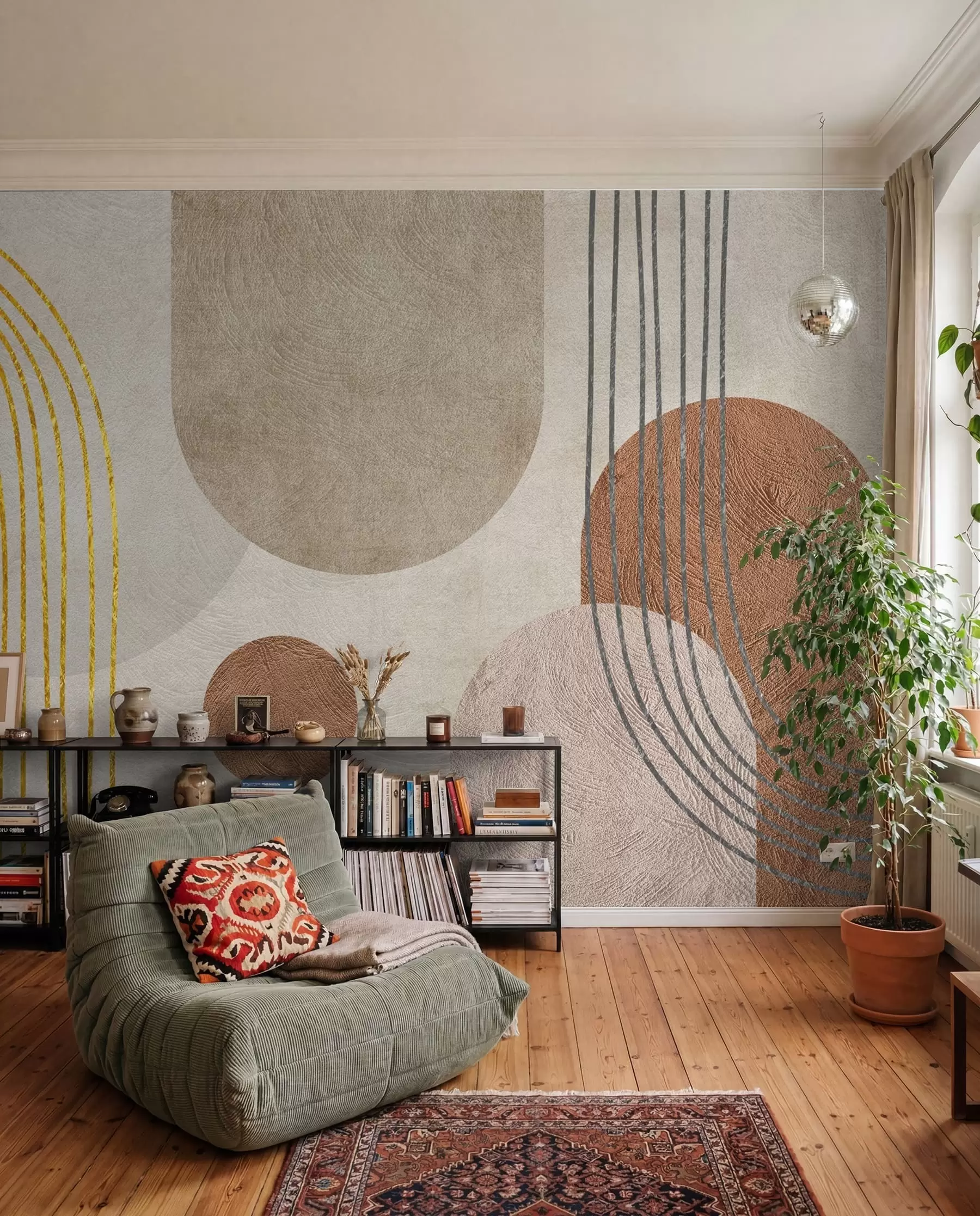 murais de parede Arcos em ocre e argila u97255