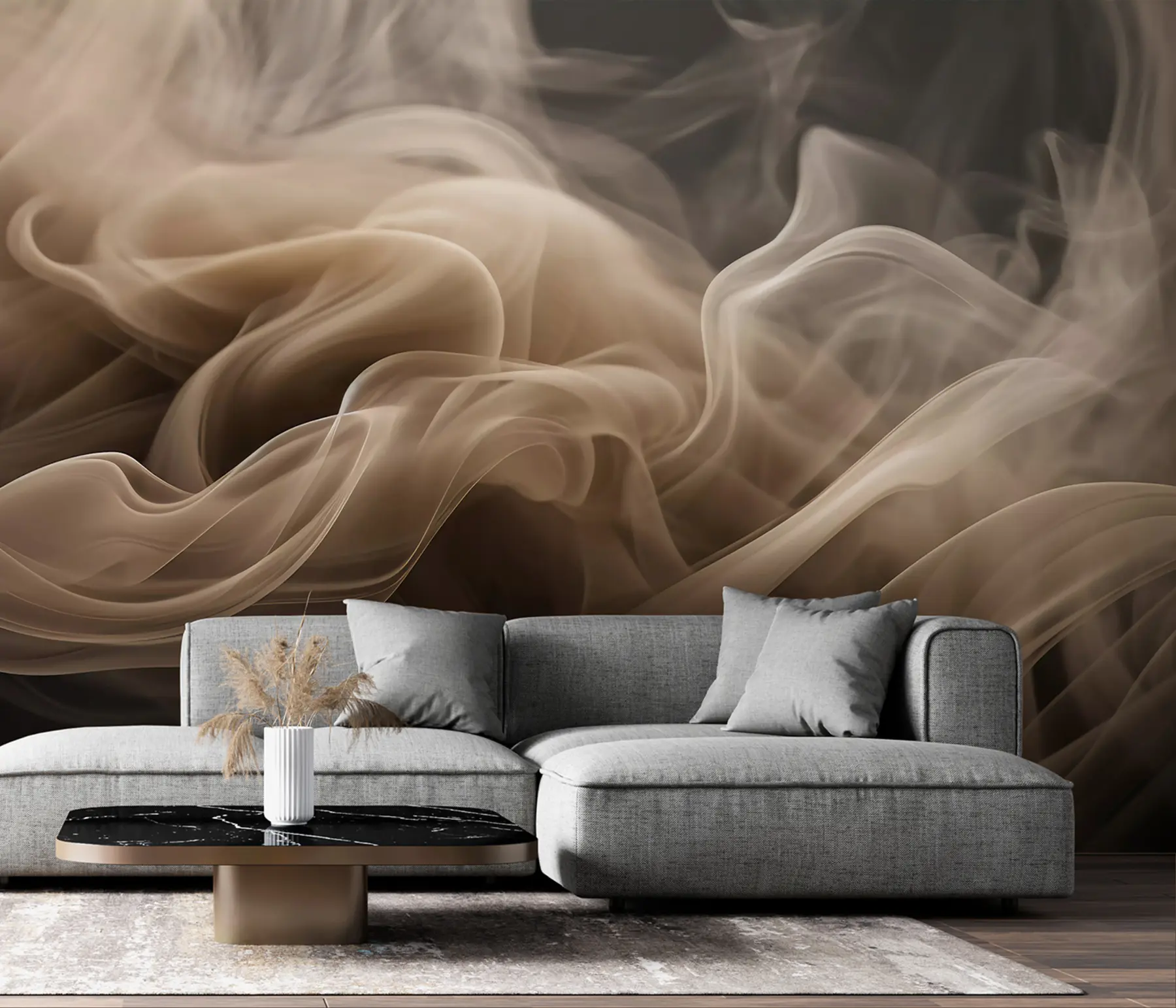 murais de parede Ondas abstratas de fumaça u96591