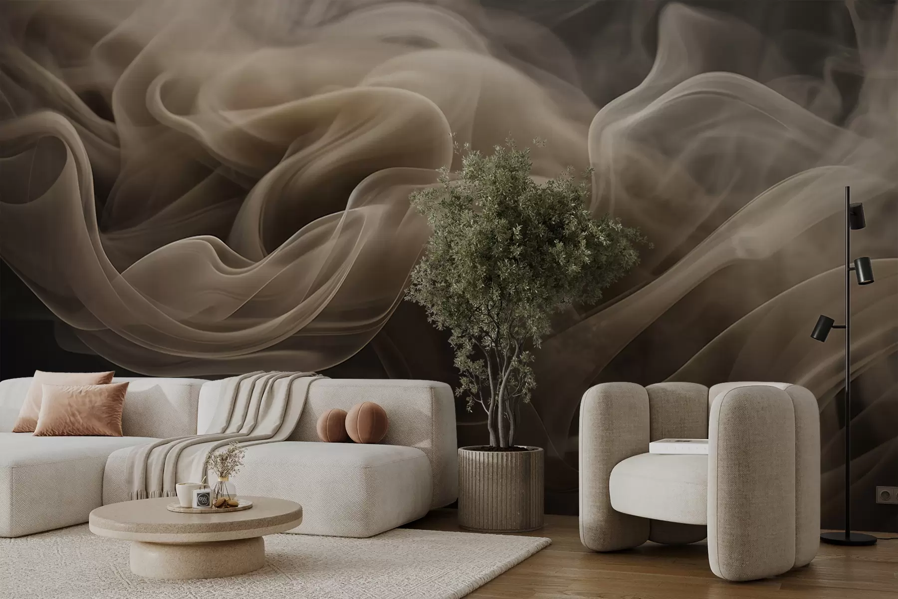 murais de parede Ondas abstratas de fumaça u96591