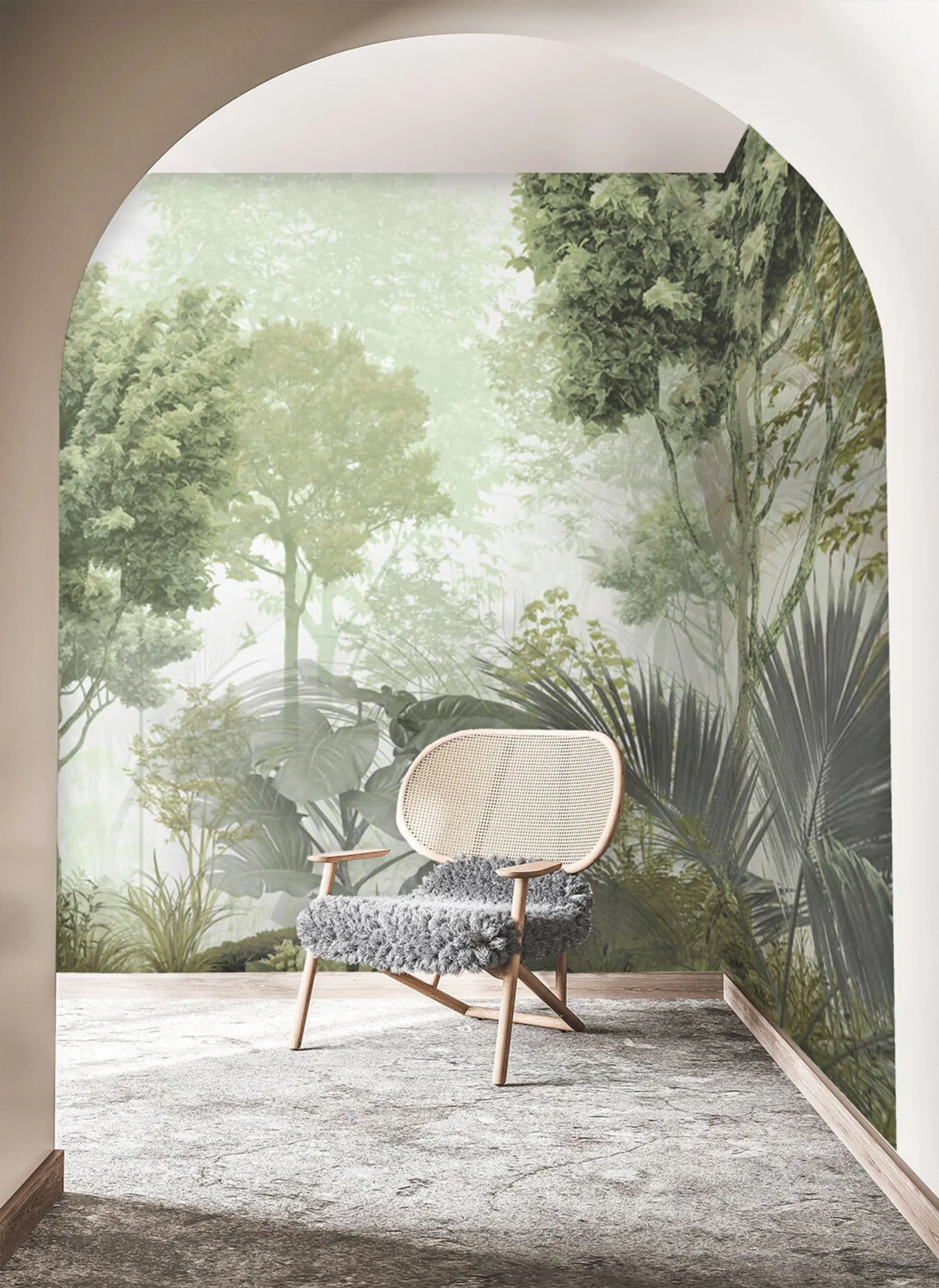 murais de parede Manhã nas profundezas da floresta u97409