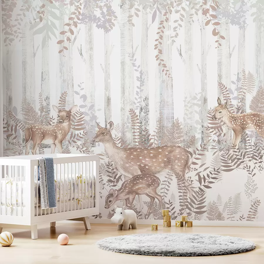 murais de parede Veado na floresta u97529