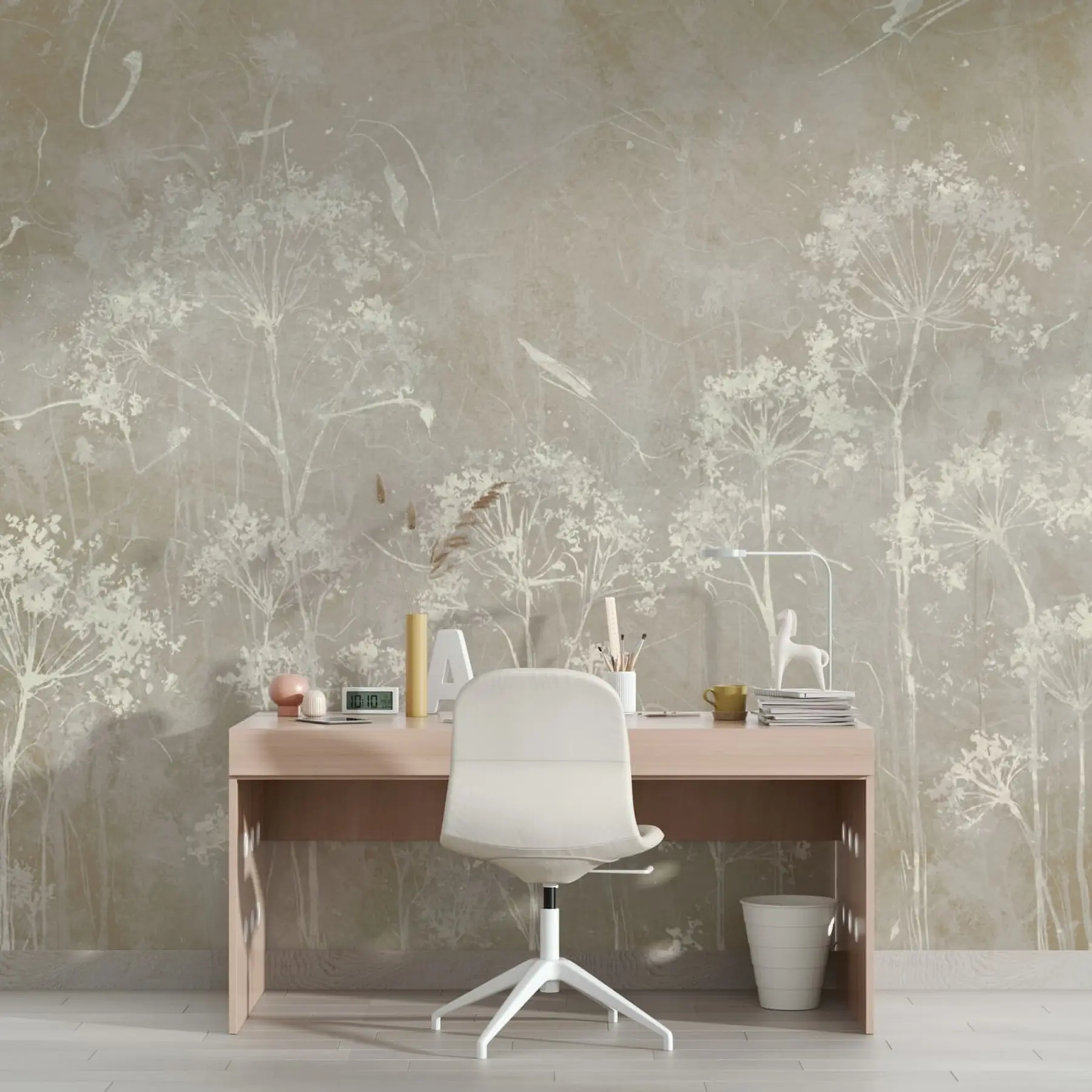 murais de parede Flores selvagens em estilo grunge u96551v2