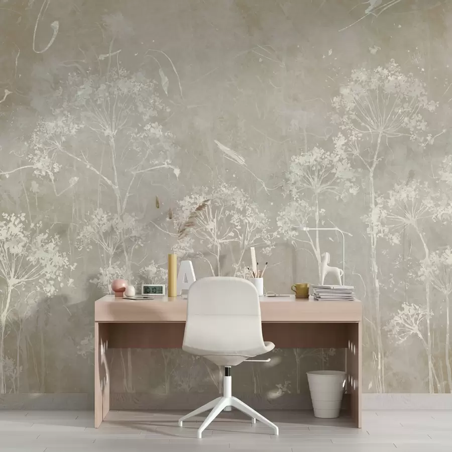 murais de parede Flores selvagens em estilo grunge u96551v2