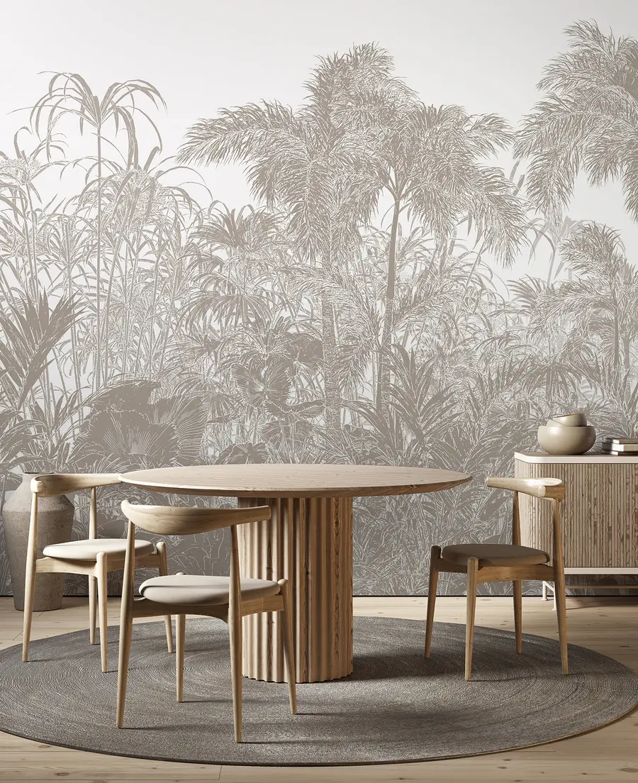 murais de parede Árvores e folhas tropicais u96761