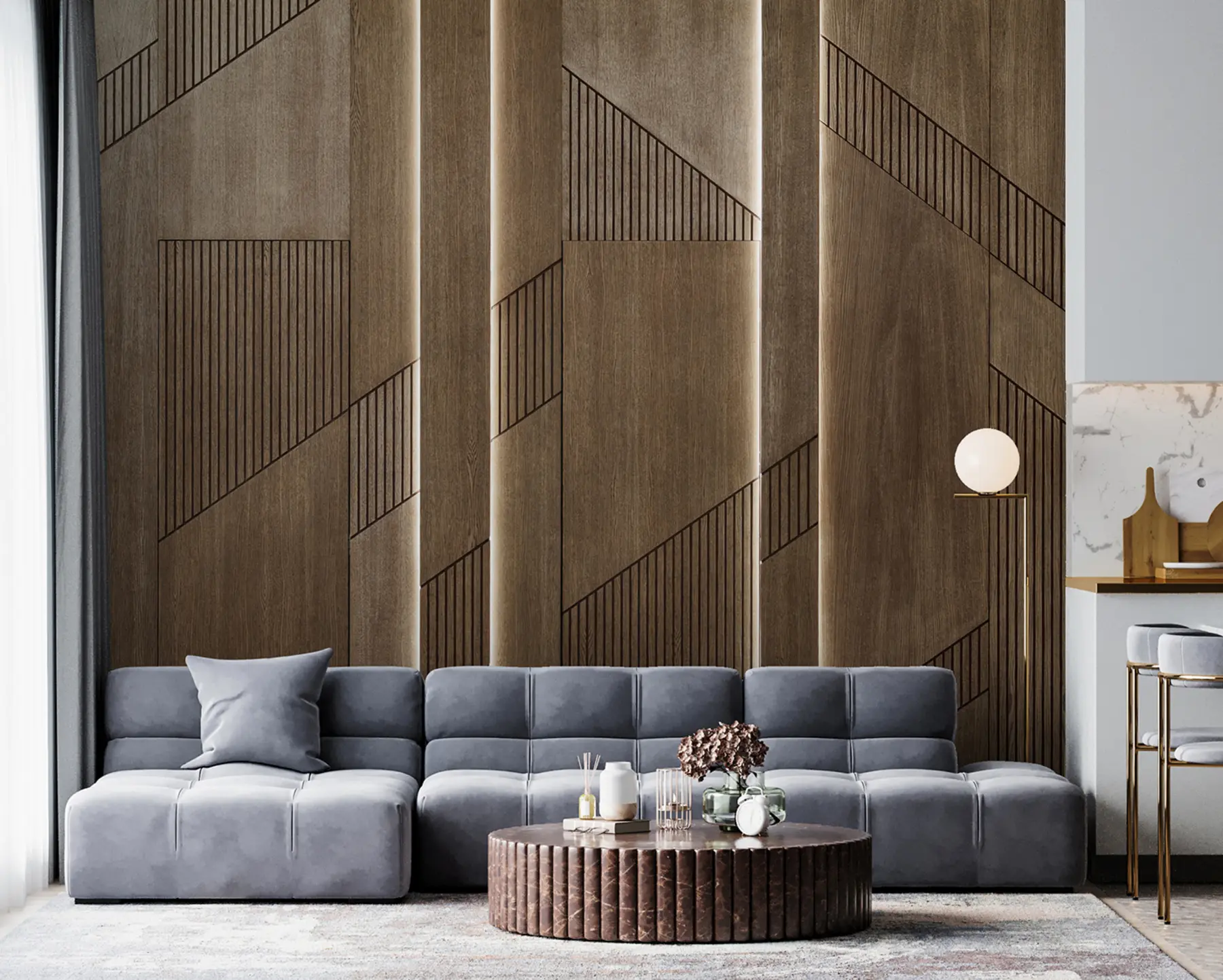 murais de parede Painel de madeira u97555