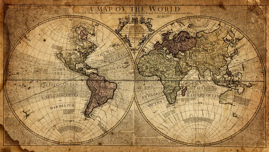murais de parede Um mapa-mundo antigo u18533