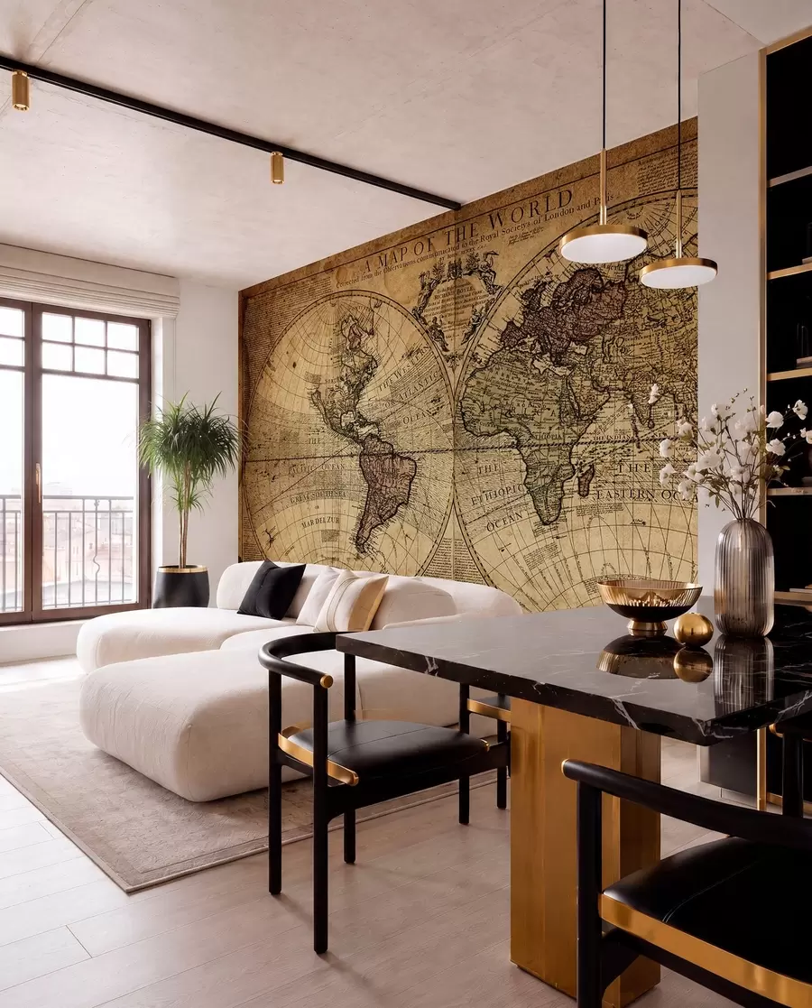 murais de parede Um mapa-mundo antigo u18533