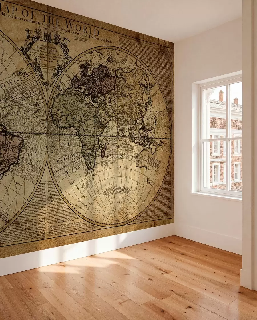 murais de parede Um mapa-mundo antigo u18533