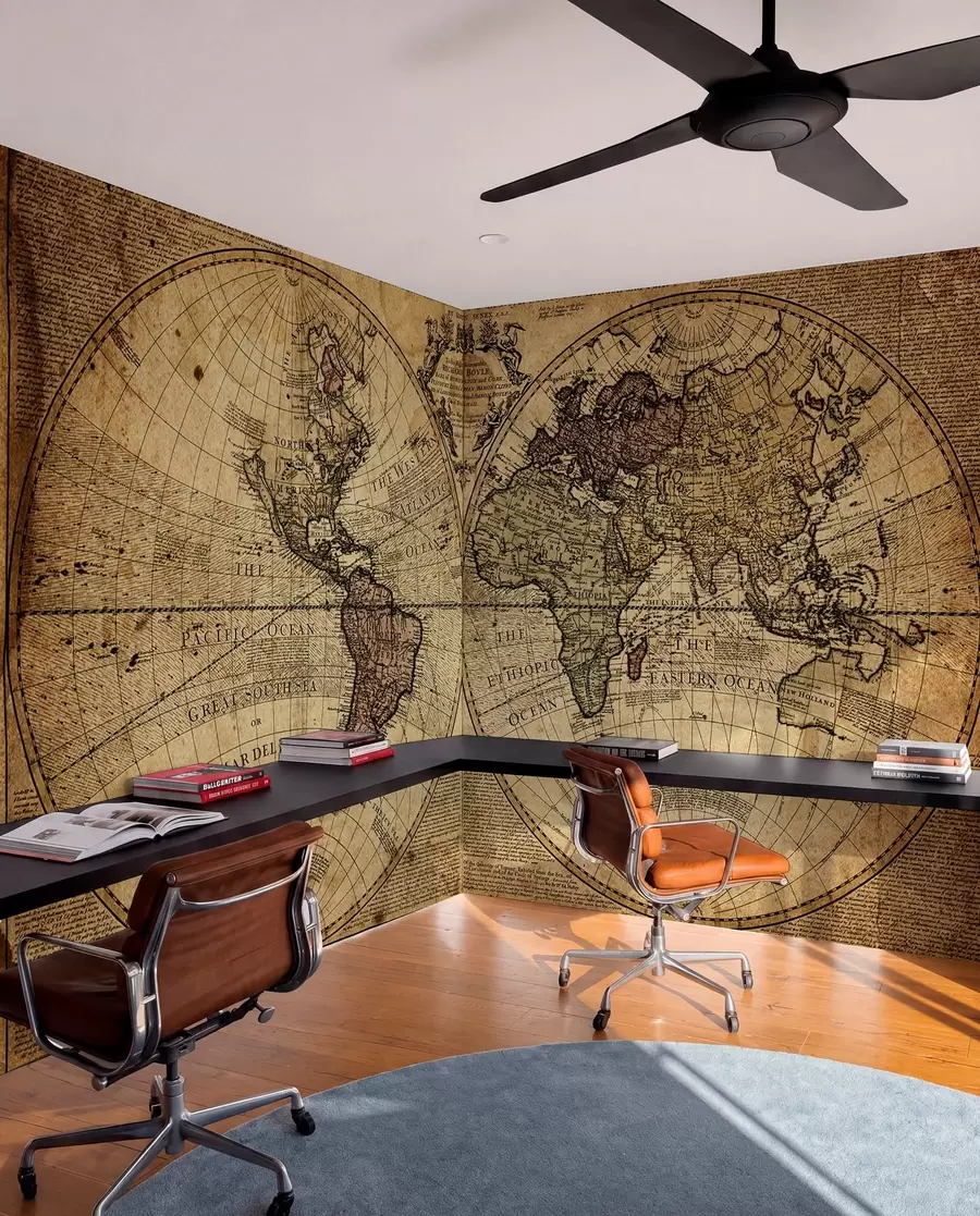 murais de parede Um mapa-mundo antigo u18533