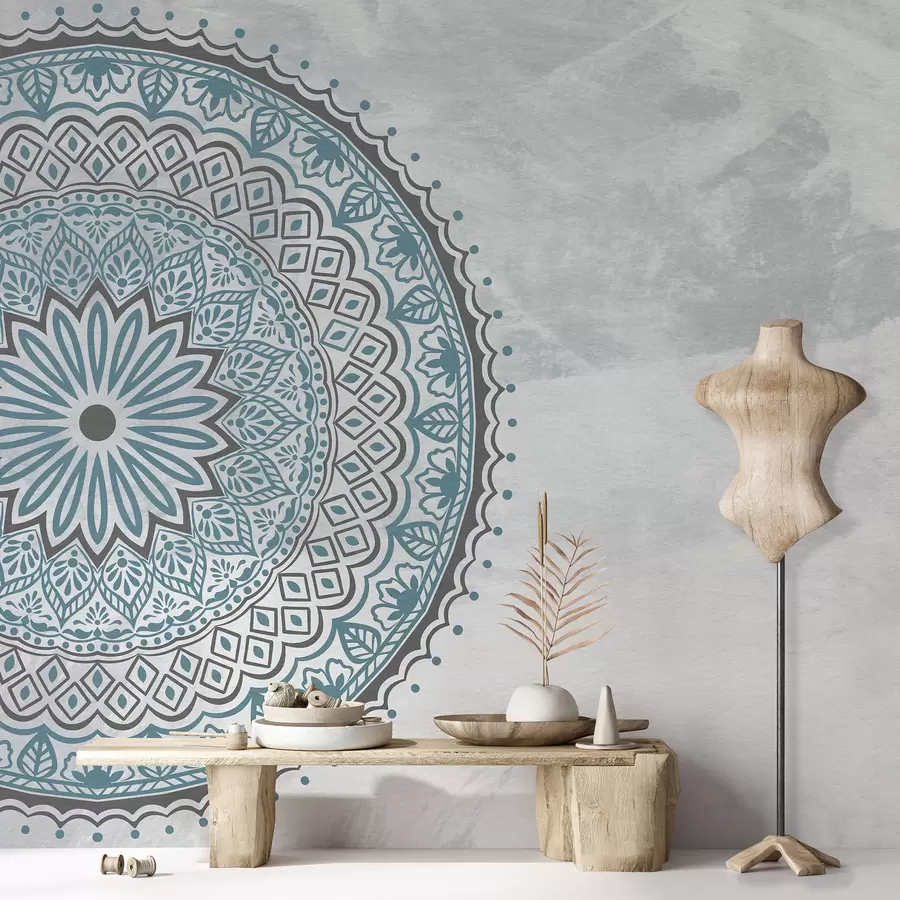 murais de parede Mandala turquesa u98495v2