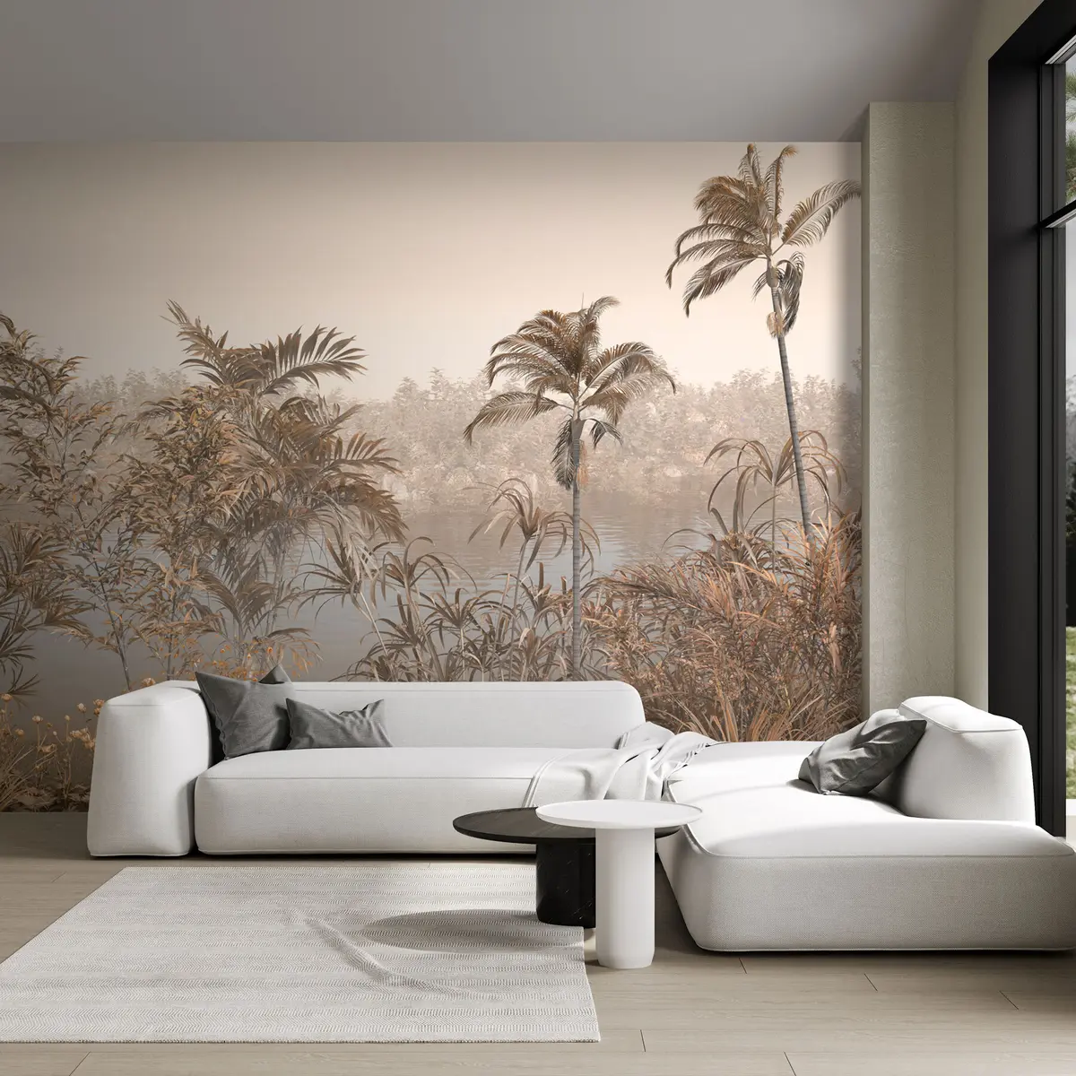 murais de parede Árvores e folhas tropicais u98929