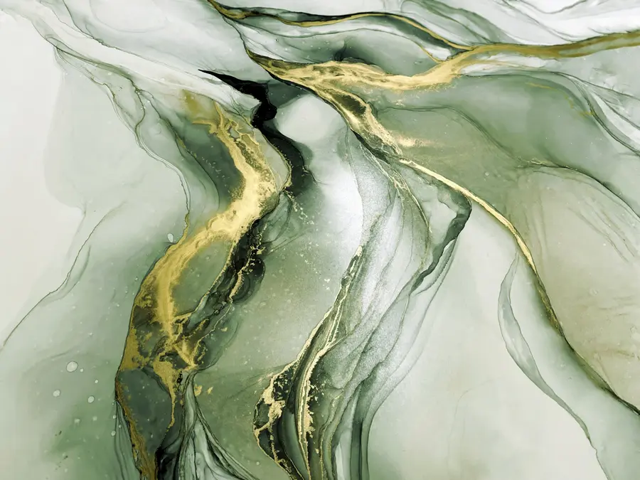 murais de parede Mármore verde u18250v2