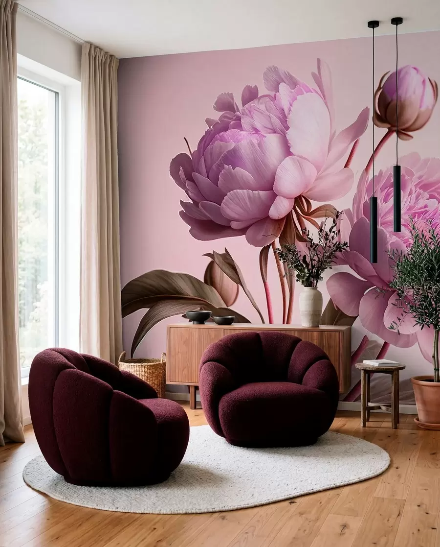 murais de parede flores em aguarela u70658v2