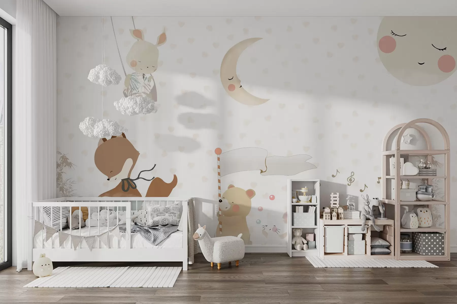 murais de parede Design de papel de parede com animais giros u99000