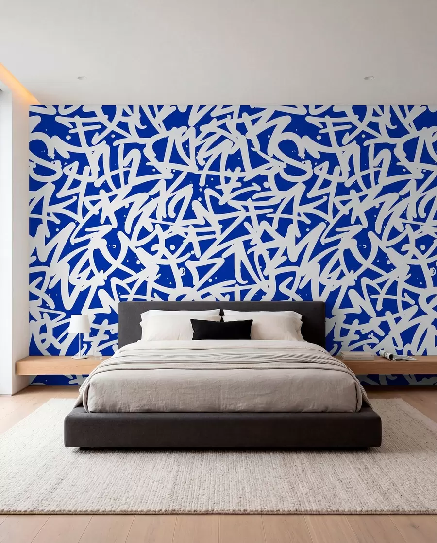 murais de parede Graffiti Emotions (Emoções do grafite): Azul u99087v2