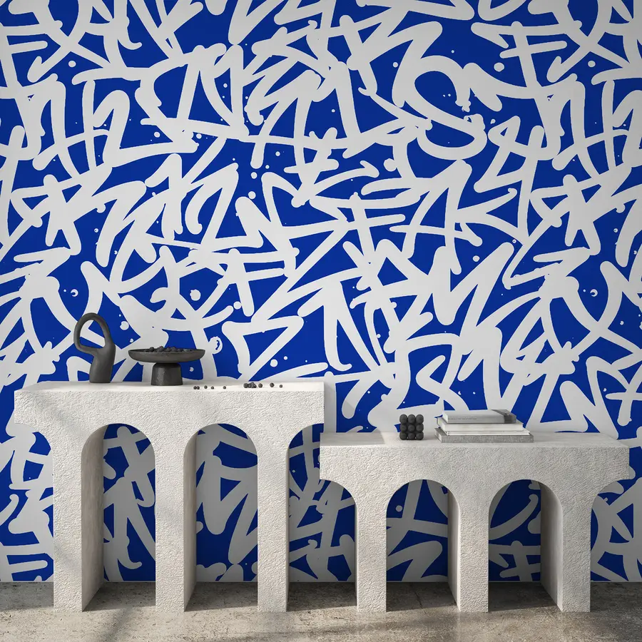 murais de parede Graffiti Emotions (Emoções do grafite): Azul u99087v2