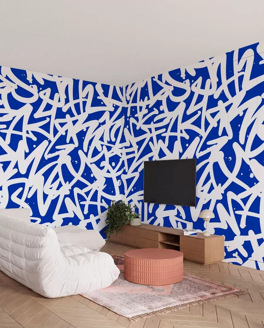 murais de parede Graffiti Emotions (Emoções do grafite): Azul u99087v2