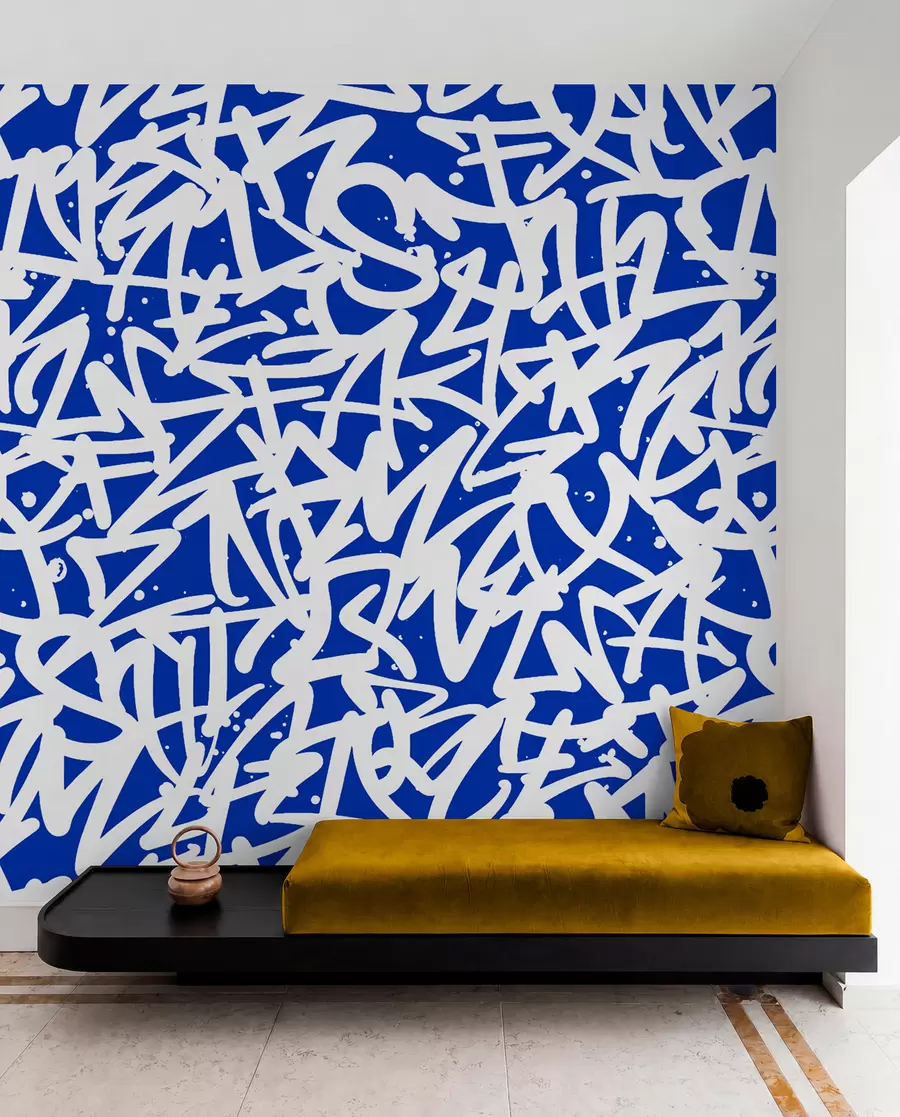 murais de parede Graffiti Emotions (Emoções do grafite): Azul u99087v2