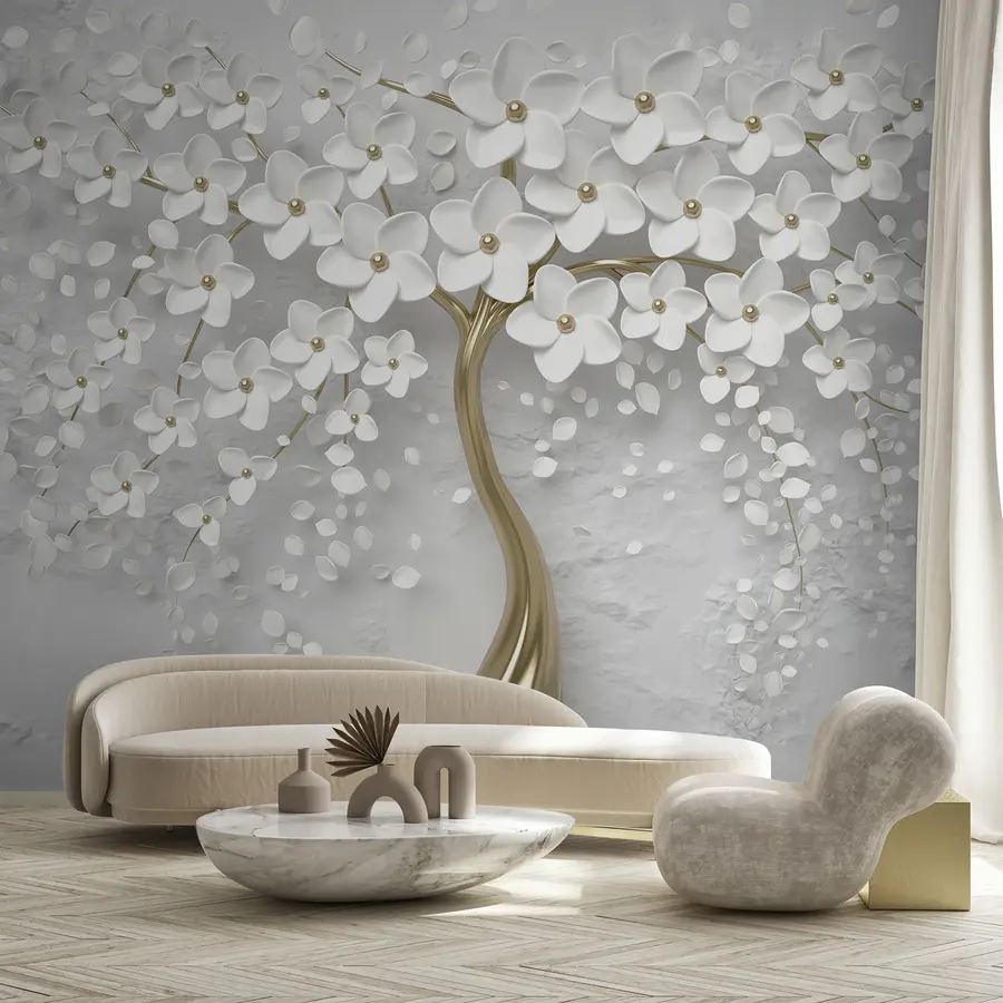 murais de parede Uma árvore com flores pequenas u37065d1