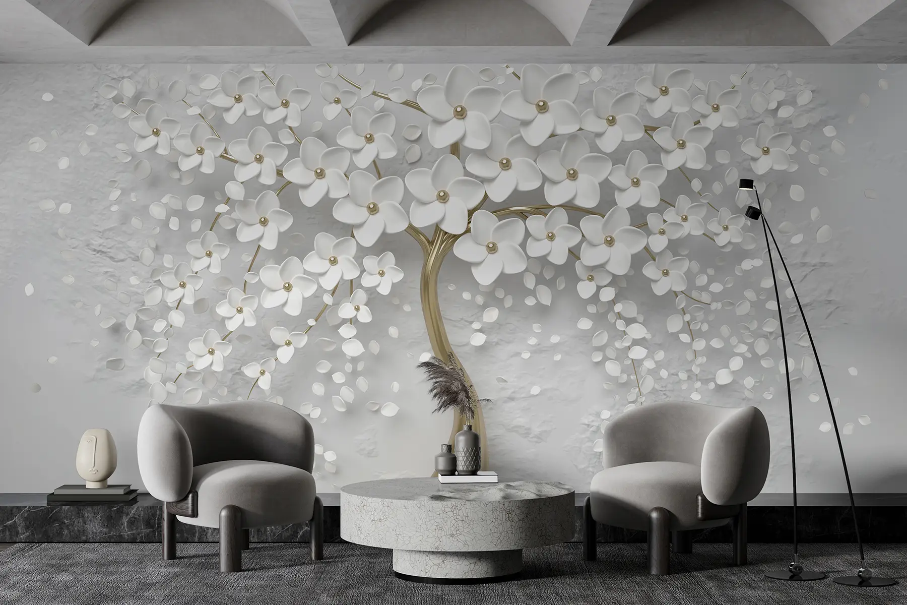 murais de parede Uma árvore com flores pequenas u37065d3