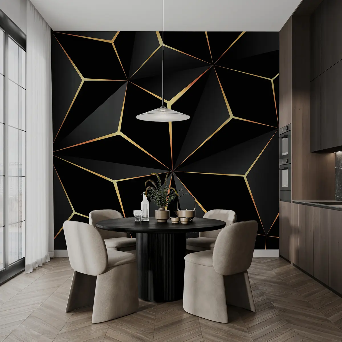 murais de parede Triângulo negro u72104d1