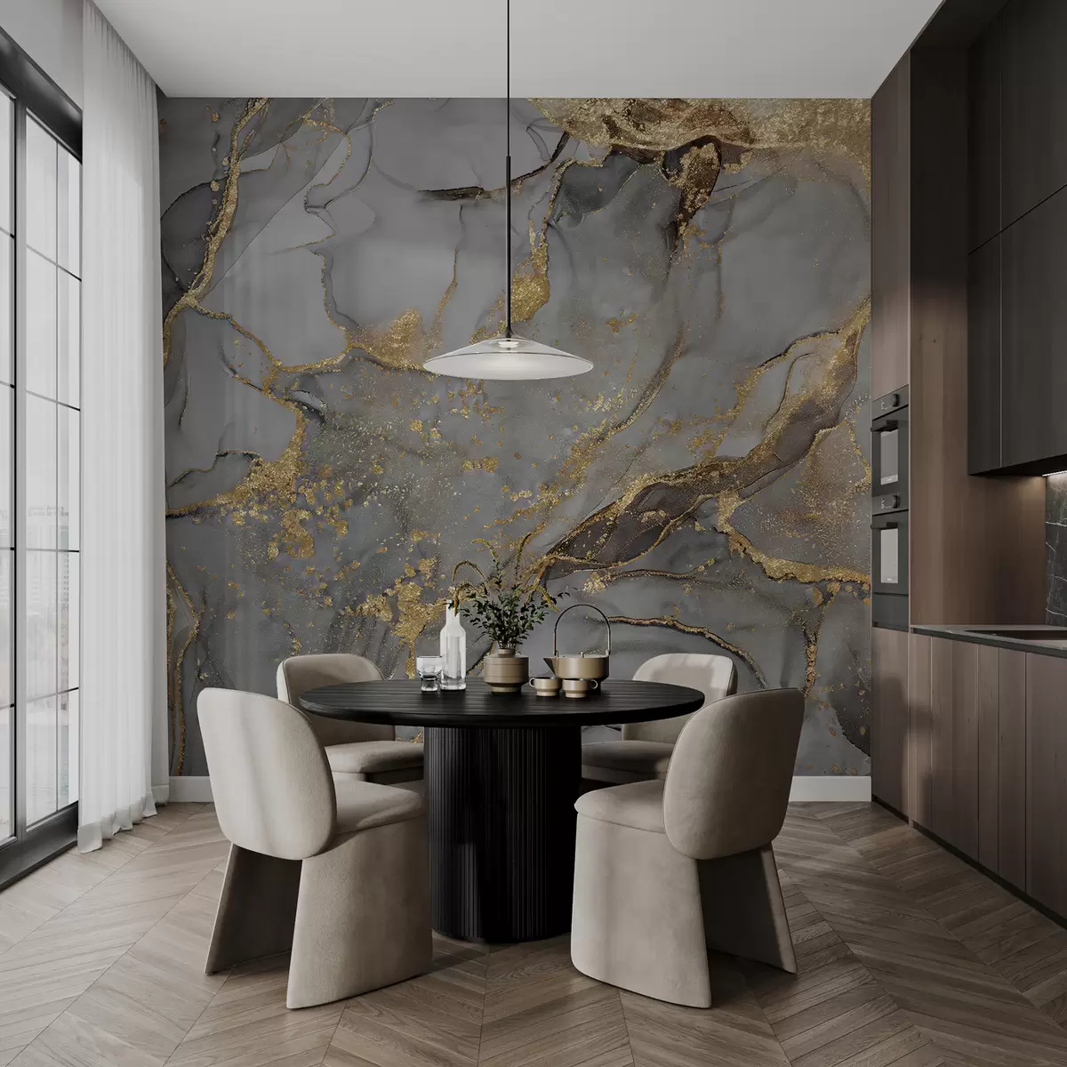 murais de parede Mármore cinzento u93578d1