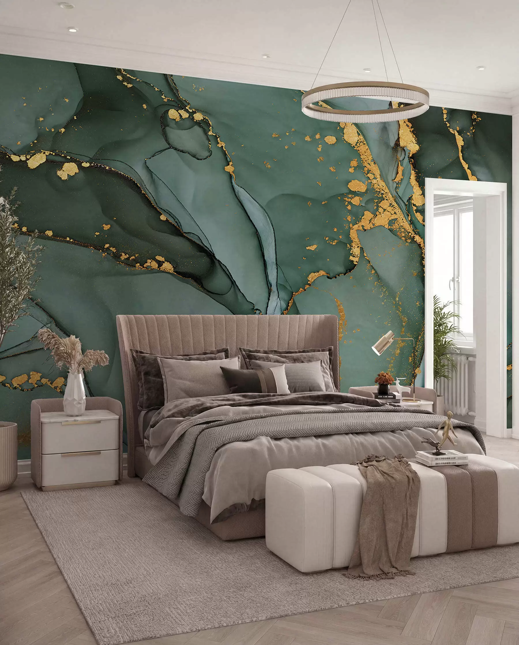 murais de parede Mármore Onyx de luxo com fendas metálicas u50235d2