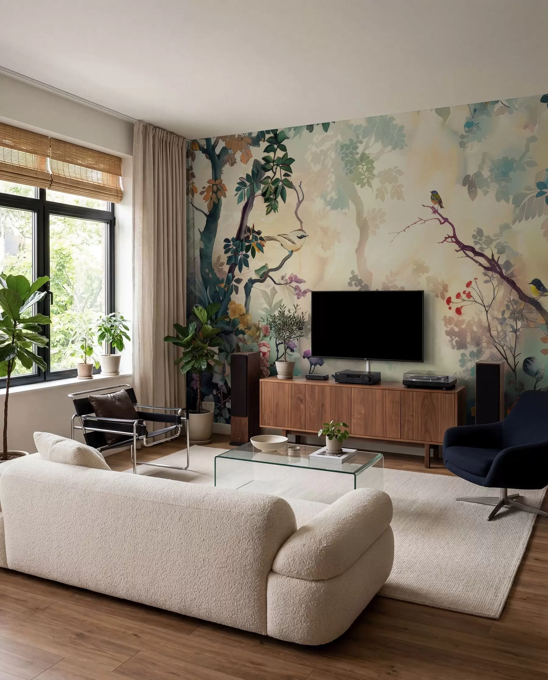 murais de parede Cores da floresta em flor u99610