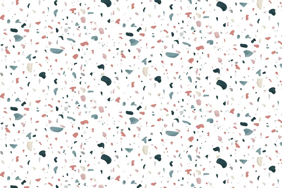 murais de parede Terrazzo multicolorido para interiores luminosos u99664