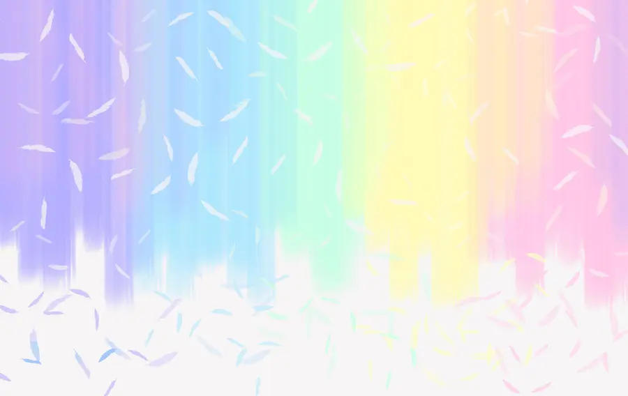 murais de parede Arco-íris com penas, juvenil, conto de fadas, gradiente u99651