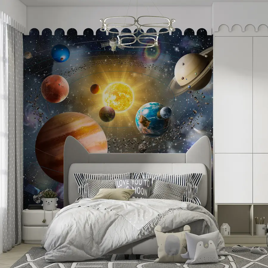 murais de parede Fascinante espaço, sistema solar u97222d1