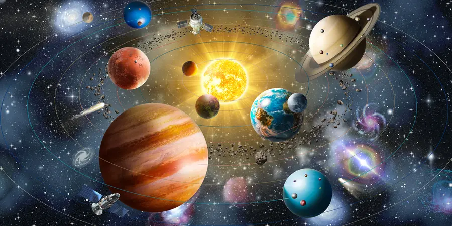 murais de parede Fascinante espaço, sistema solar u97222d2
